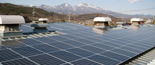 蓼北金属株式会社・ソーラー発電部分